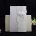 Customized Invitation Card Wave Design Wedding Invitation with Silk Bow